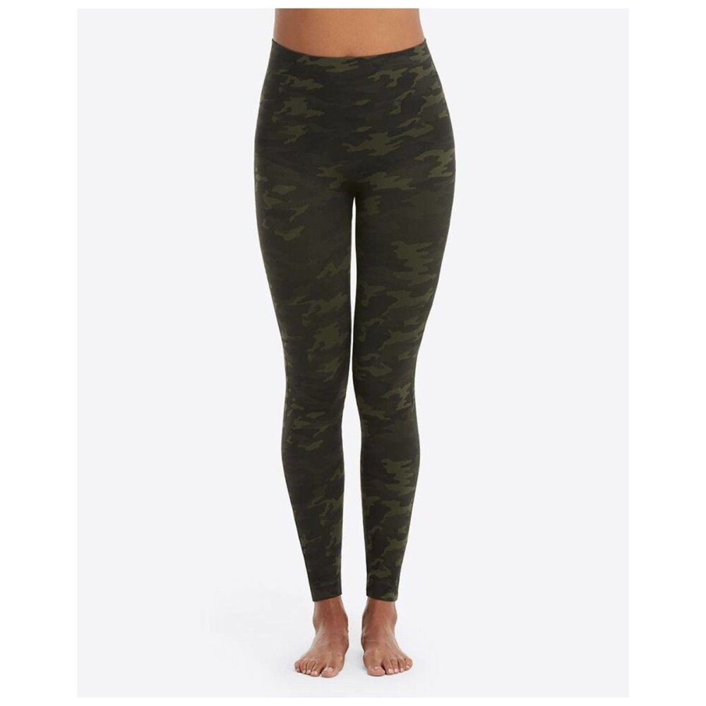 SPANX Look At Me Now Seamless High Rise Leggings Womens X-Small XS 0 Green Camo